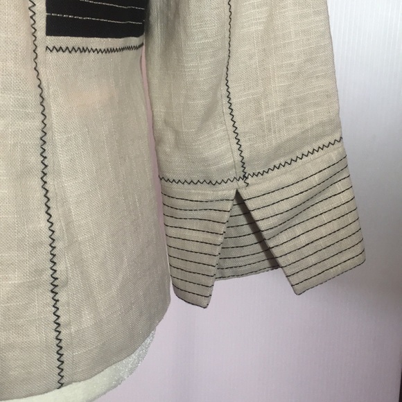 Anne Carson Petite Jacket Sz M Beige and Black - Picture 7 of 14